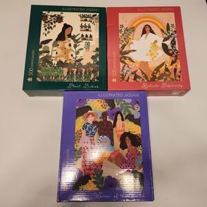 Women of the World Plant Babies Radiate Positivity Puzzle Set Of 3 New  1500 Pcs